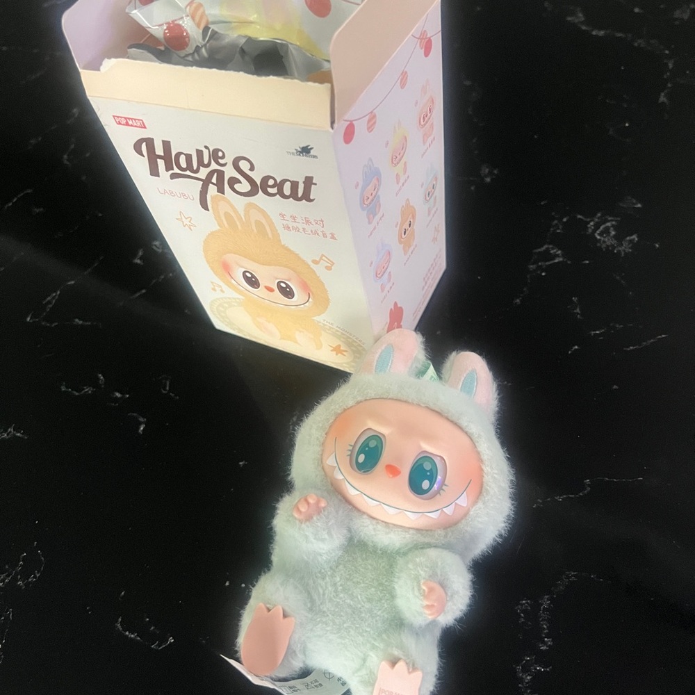 Labubu - QuQu Mint Green from Have A Seat Pop Mart